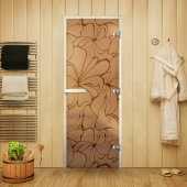 Дверь Арт (Пескоструй) "Лилии" 1900х700 