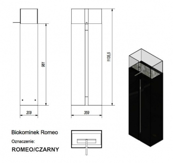 БИОКАМИН Kratki ROMEO, TUV